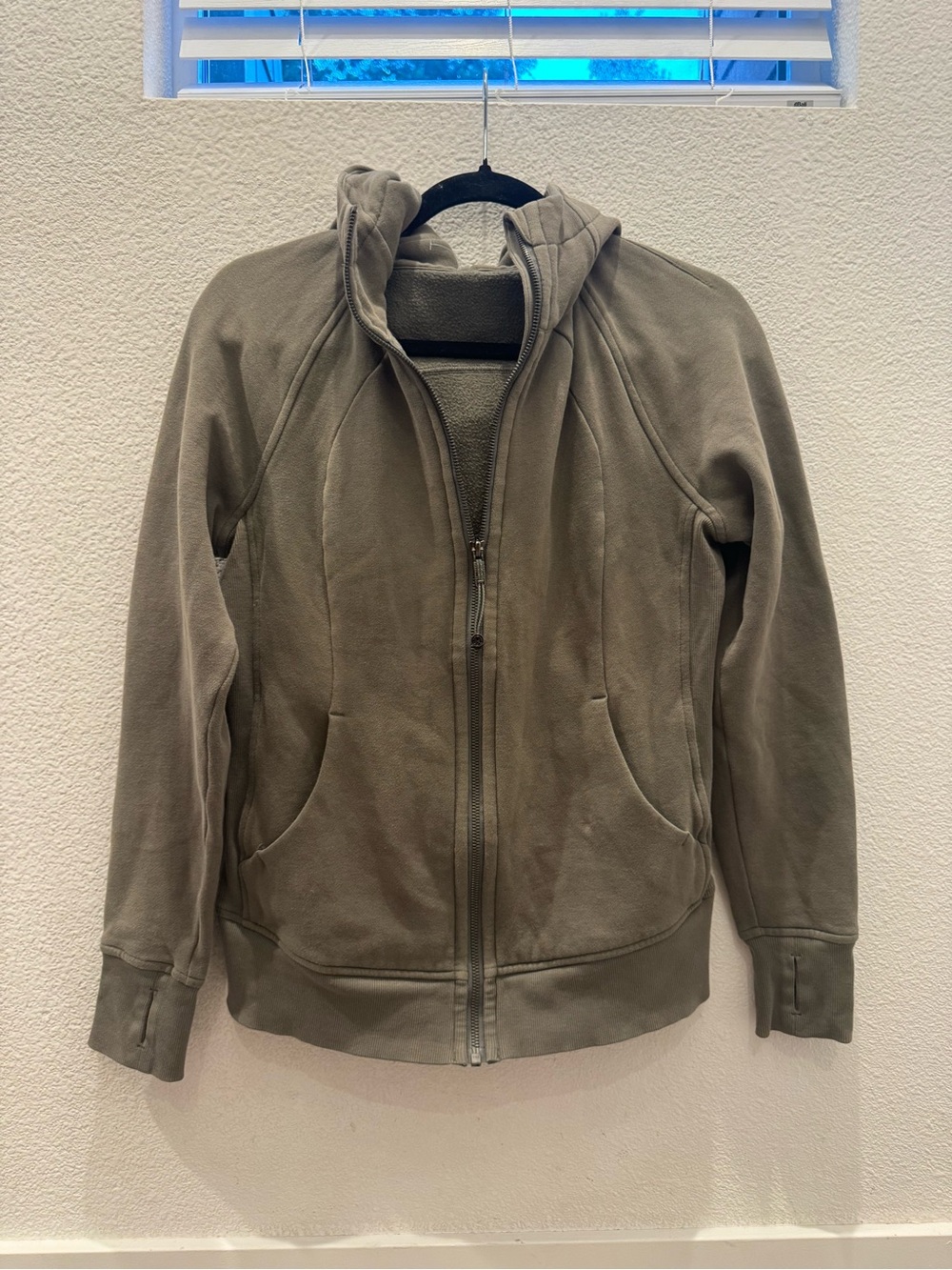 Lululemon Scuba Hoodie in an olive green color